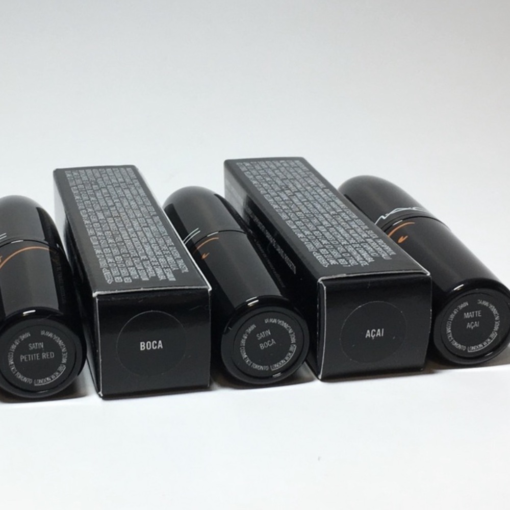 NIB Mac Julia Petit Lipsticks×3 Boca, Acai, Petite